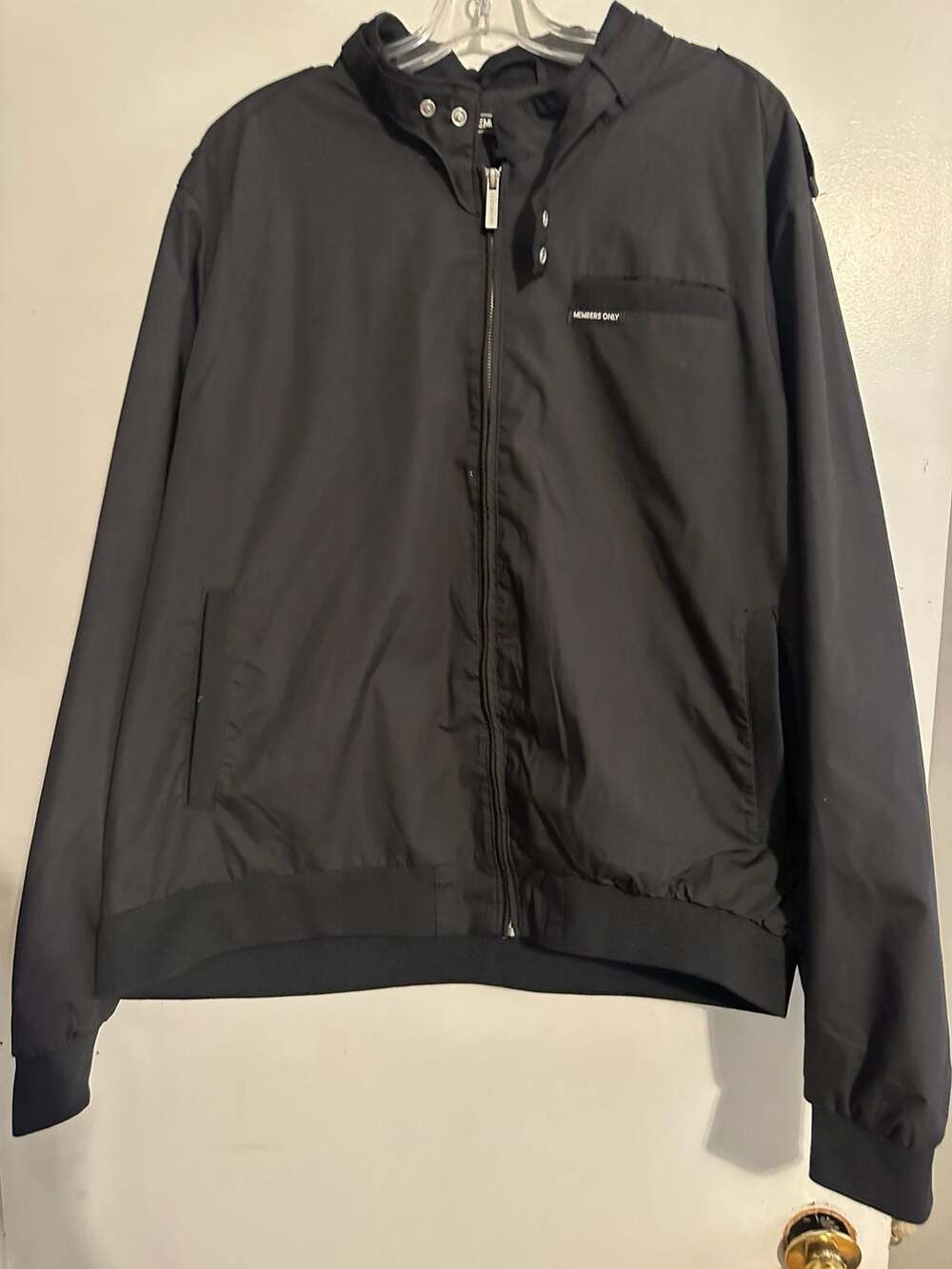 Members Only Black Classic Iconic Racer Jacket Size 3X